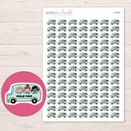 I-11964 planner sticker sheet with enlarged sticker detail