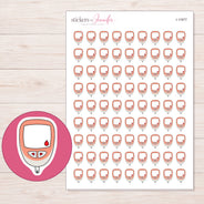 I-11977 planner sticker sheet with enlarged sticker detail
