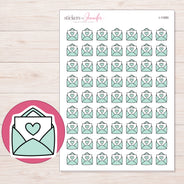 I-11985 planner sticker sheet with enlarged sticker detail