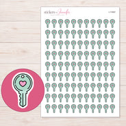 I-11997 planner sticker sheet with enlarged sticker detail