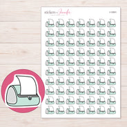 I-12001 planner sticker sheet with enlarged sticker detail