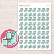 I-12012 planner sticker sheet with enlarged sticker detail