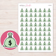 I-12019 planner sticker sheet with enlarged sticker detail