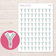 I-12026 planner sticker sheet with enlarged sticker detail