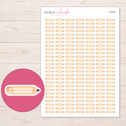 I-12033 planner sticker sheet with enlarged sticker detail