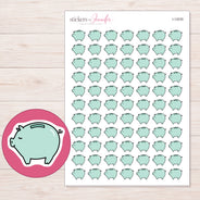 I-12035 planner sticker sheet with enlarged sticker detail