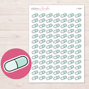 I-12038 planner sticker sheet with enlarged sticker detail