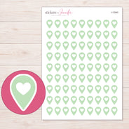 I-12040 planner sticker sheet with enlarged sticker detail
