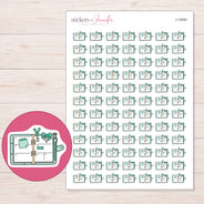 I-12042 planner sticker sheet with enlarged sticker detail