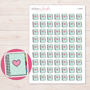 I-12043 planner sticker sheet with enlarged sticker detail