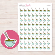 I-12056 planner sticker sheet with enlarged sticker detail