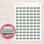 I-12078 planner sticker sheet with enlarged sticker detail