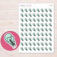 I-12120 planner sticker sheet with enlarged sticker detail