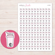 I-12164 planner sticker sheet with enlarged sticker detail
