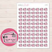 I-12191 planner sticker sheet with enlarged sticker detail