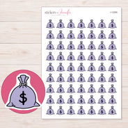 I-12290 planner sticker sheet with enlarged sticker detail
