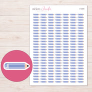 I-12304 planner sticker sheet with enlarged sticker detail