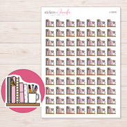 I-12315 planner sticker sheet with enlarged sticker detail