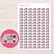 I-12335 planner sticker sheet with enlarged sticker detail