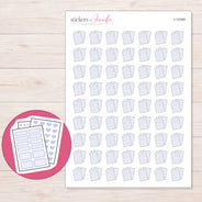 I-12349 planner sticker sheet with enlarged sticker detail