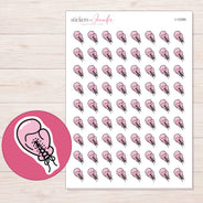 I-12390 planner sticker sheet with enlarged sticker detail