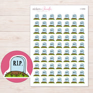 I-12402 planner sticker sheet with enlarged sticker detail