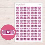 I-12418 planner sticker sheet with enlarged sticker detail