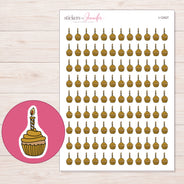 I-12427 planner sticker sheet with enlarged sticker detail