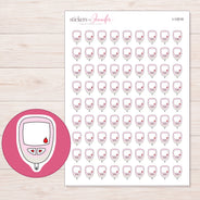 I-12518 planner sticker sheet with enlarged sticker detail