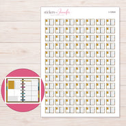 I-12524 planner sticker sheet with enlarged sticker detail