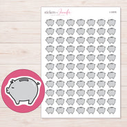 I-12576 planner sticker sheet with enlarged sticker detail