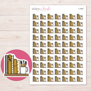 I-12585 planner sticker sheet with enlarged sticker detail