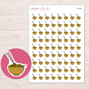 I-12596 planner sticker sheet with enlarged sticker detail