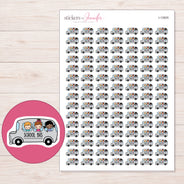 I-12605 planner sticker sheet with enlarged sticker detail