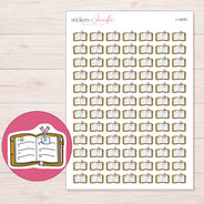 I-12635 planner sticker sheet with enlarged sticker detail