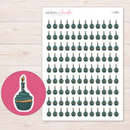 I-12697 planner sticker sheet with enlarged sticker detail