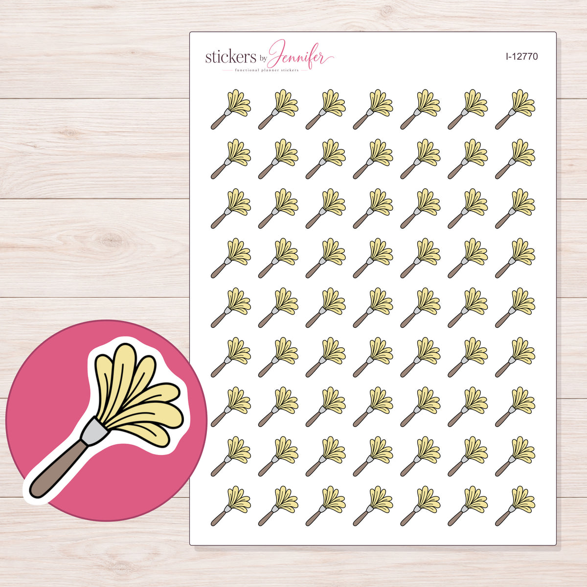 I-12770 planner sticker sheet with enlarged sticker detail