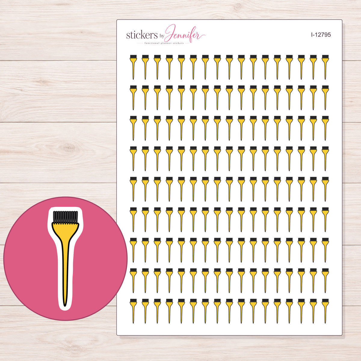 I-12795 planner sticker sheet with enlarged sticker detail