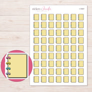 I-12827 planner sticker sheet with enlarged sticker detail