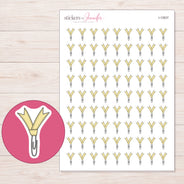 I-12837 planner sticker sheet with enlarged sticker detail