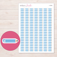 I-12844 planner sticker sheet with enlarged sticker detail
