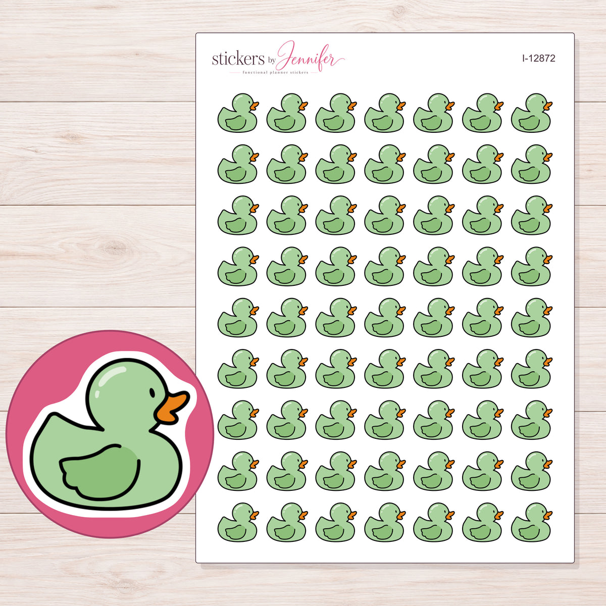 I-12872 planner sticker sheet with enlarged sticker detail