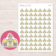 I-12874 planner sticker sheet with enlarged sticker detail
