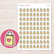 I-12879 planner sticker sheet with enlarged sticker detail
