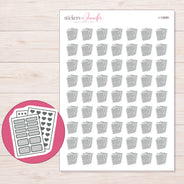 I-12889 planner sticker sheet with enlarged sticker detail