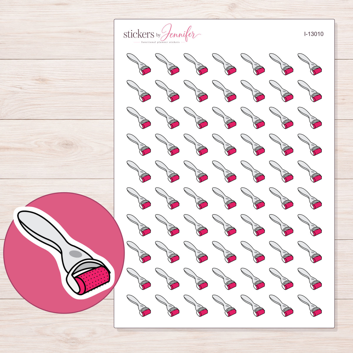 I-13010 planner sticker sheet with enlarged sticker detail