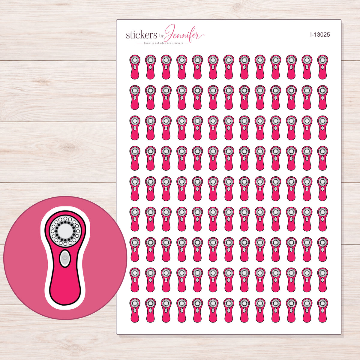 I-13025 planner sticker sheet with enlarged sticker detail