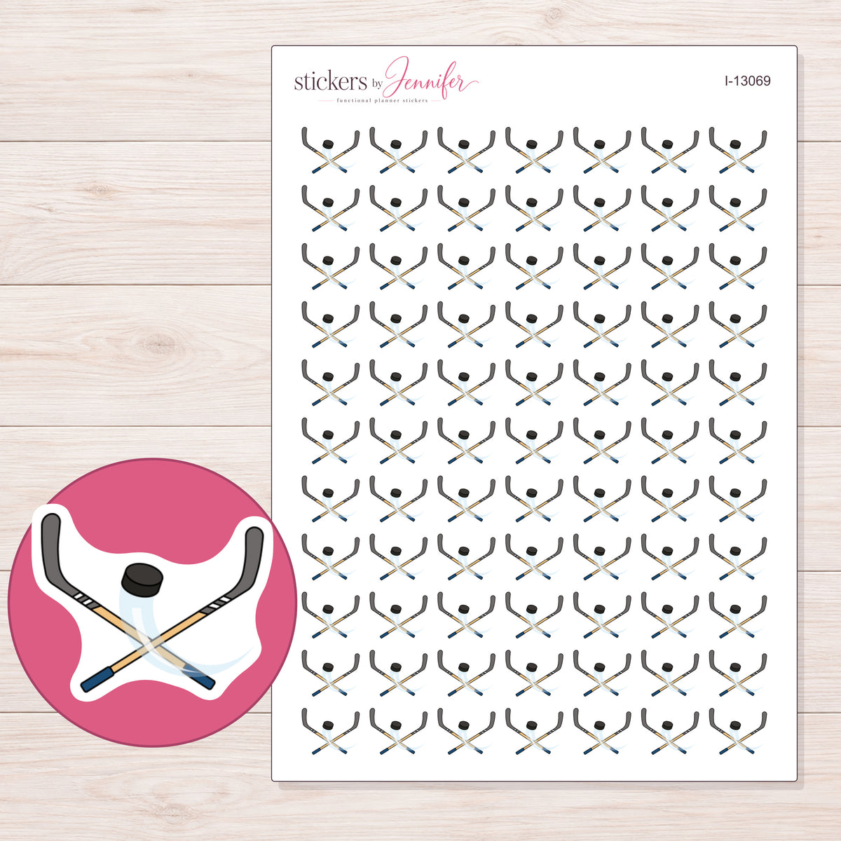I-13069 planner sticker sheet with enlarged sticker detail