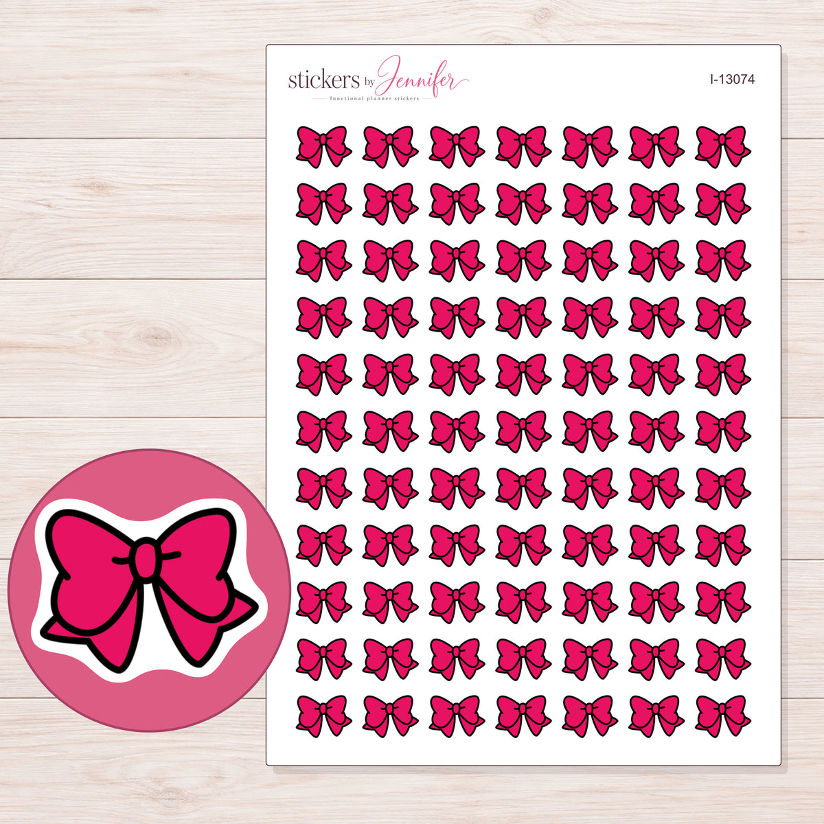 I-13074 planner sticker sheet with enlarged sticker detail