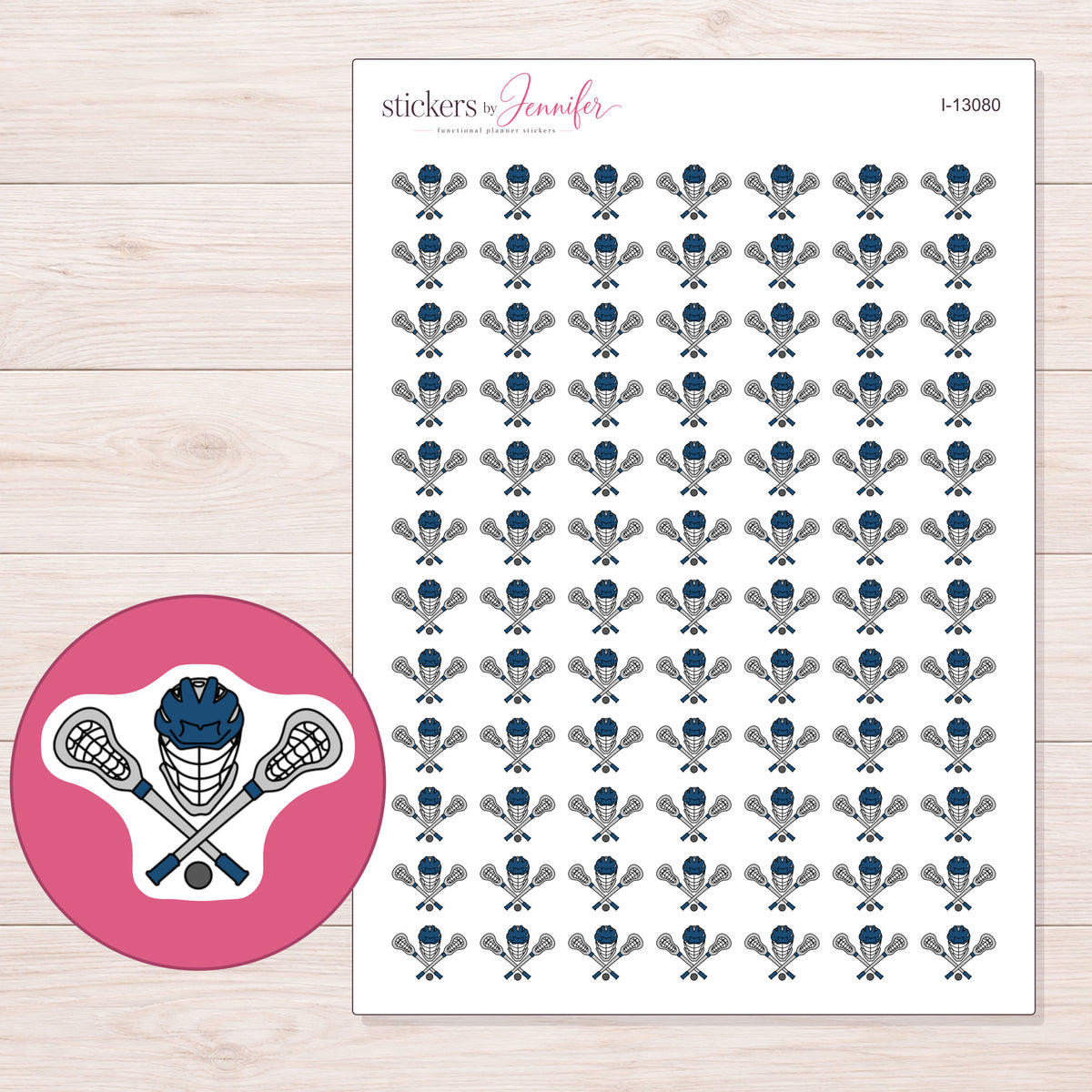 I-13080 planner sticker sheet with enlarged sticker detail